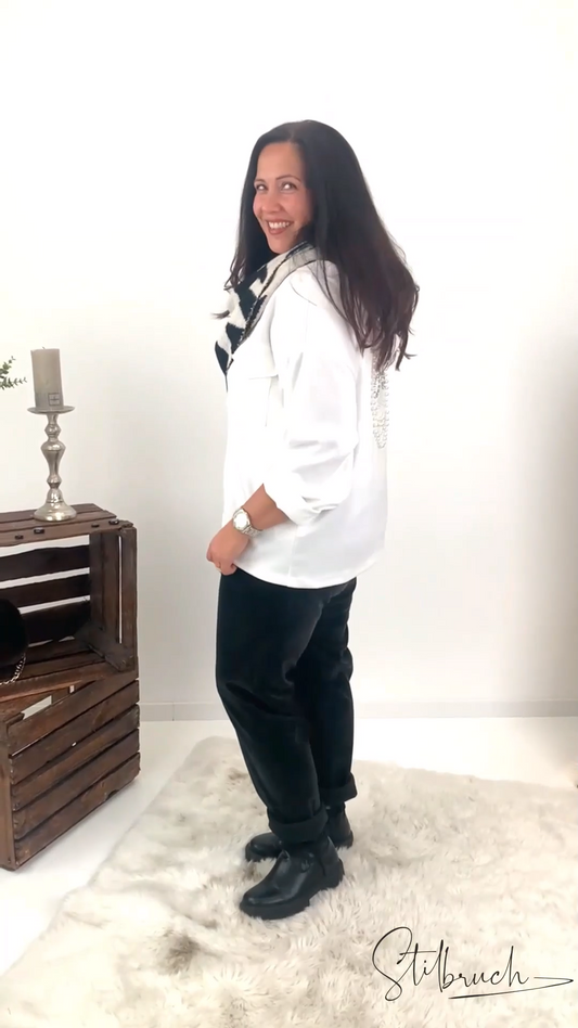 Lederimitat Hose in Schwarz (44-46)