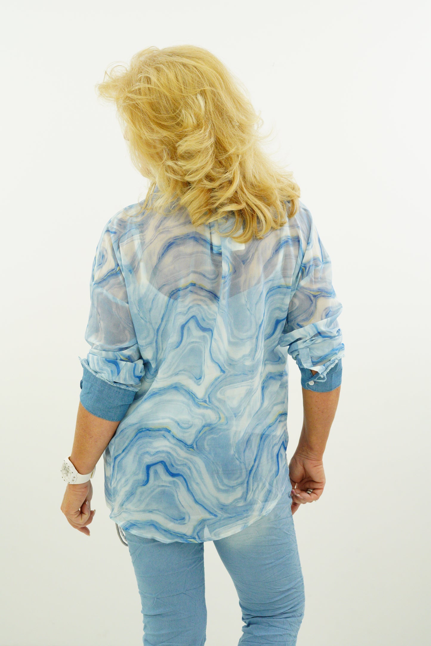 Bluse "Blue" (38-44) hellblau