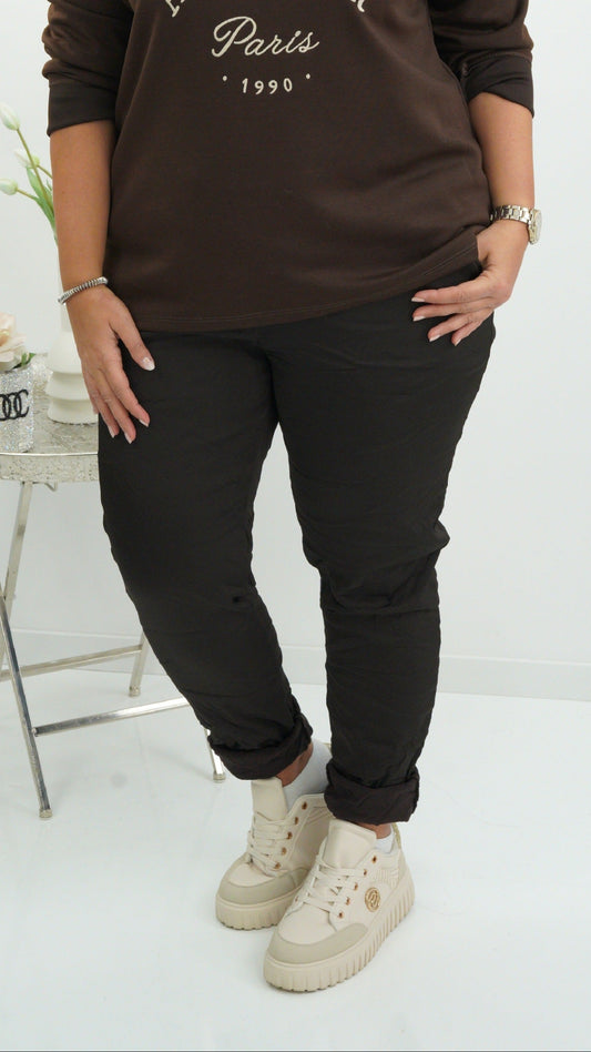 Komfortable Joggpant in Chocolate (42-46+)