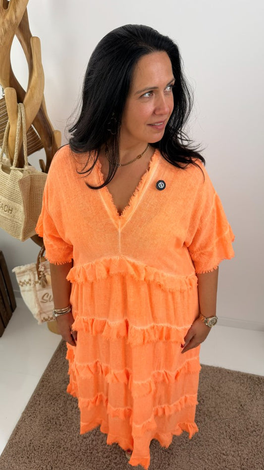 Kleid in Neon-Orange (40-44+)