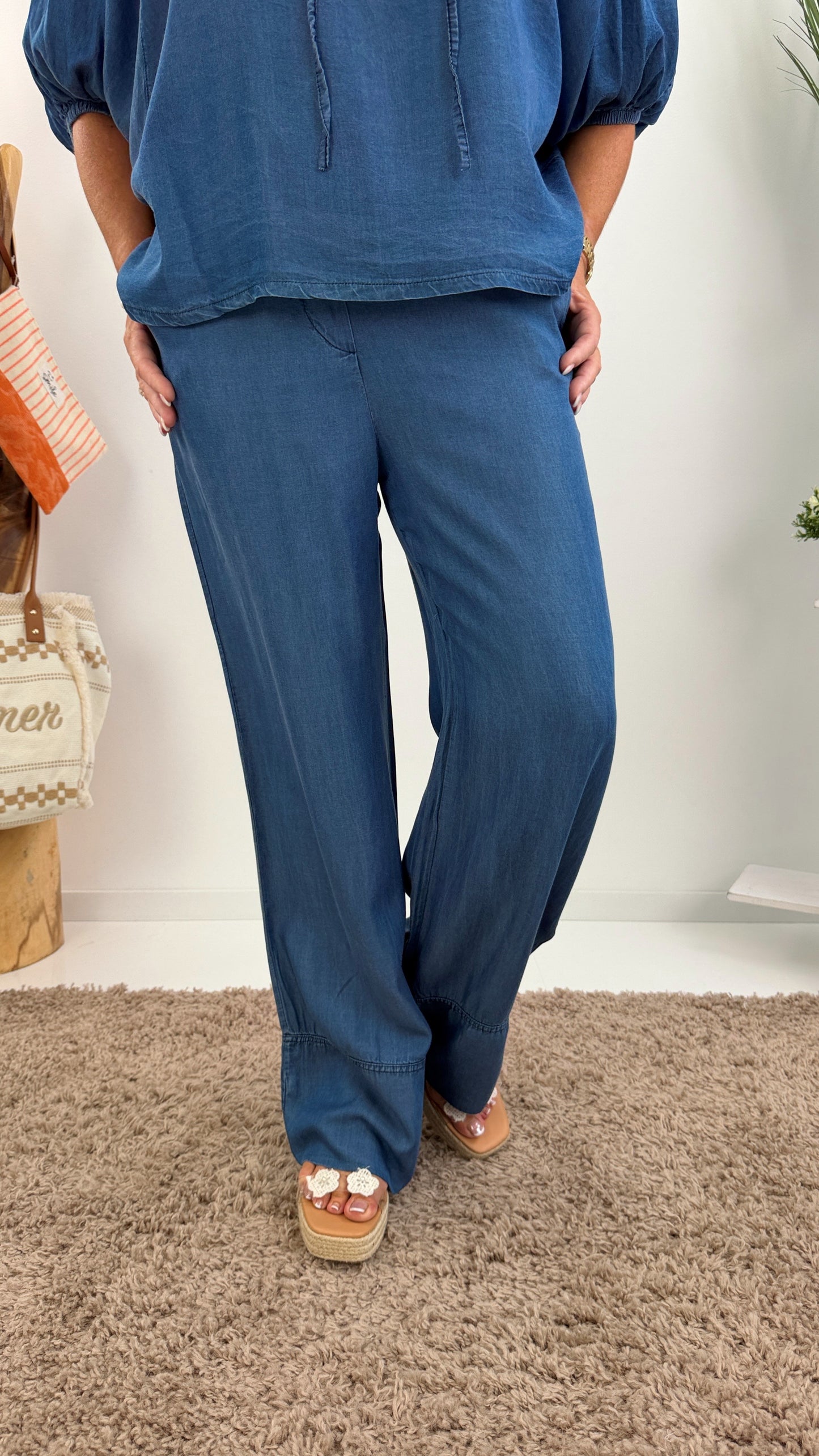 Hose in Jeansblau (36-40)