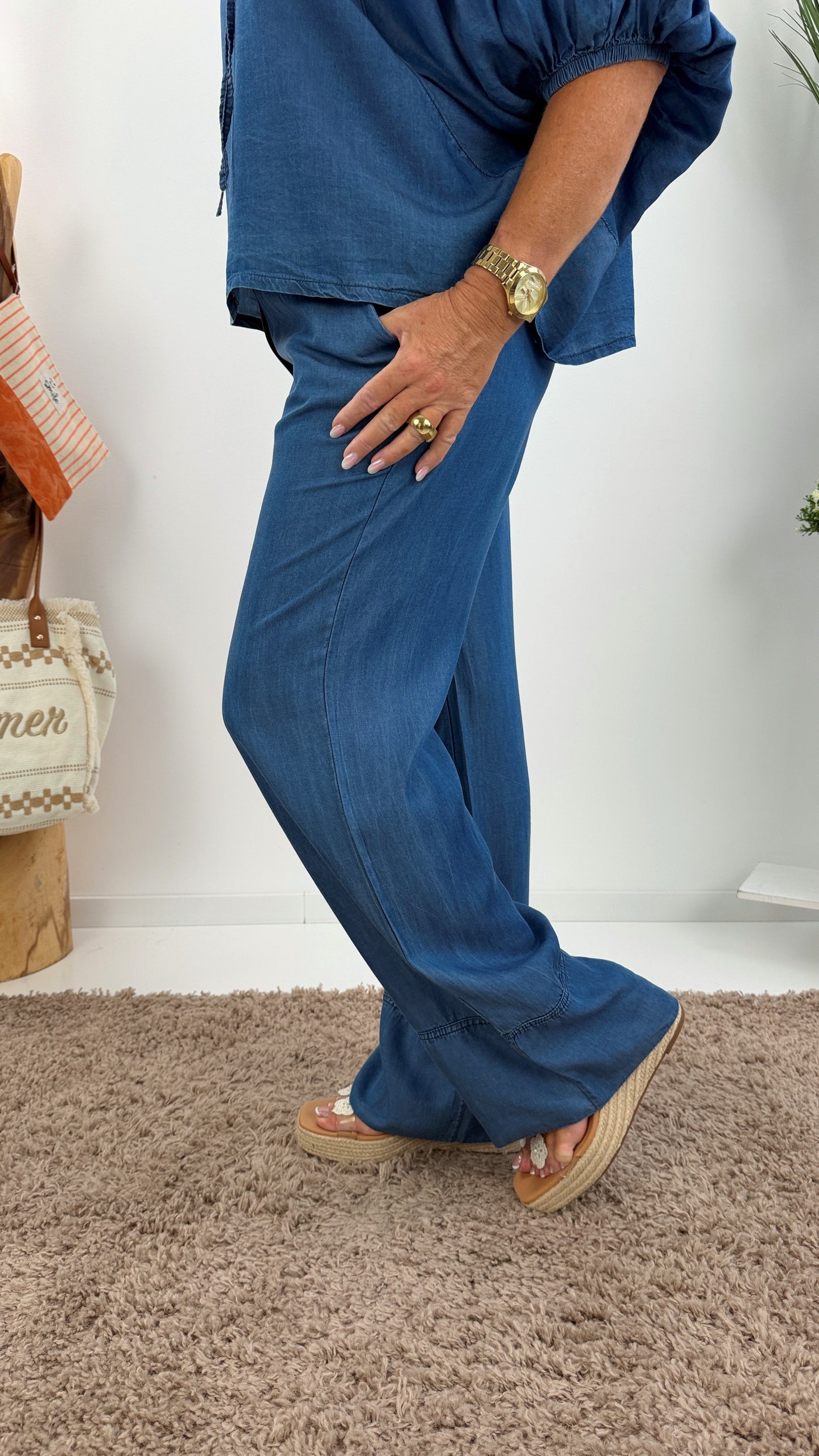 Hose in Jeansblau (36-40)