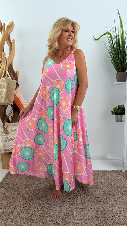 Elegantes Kleid in Candy-Rosa (38-46)