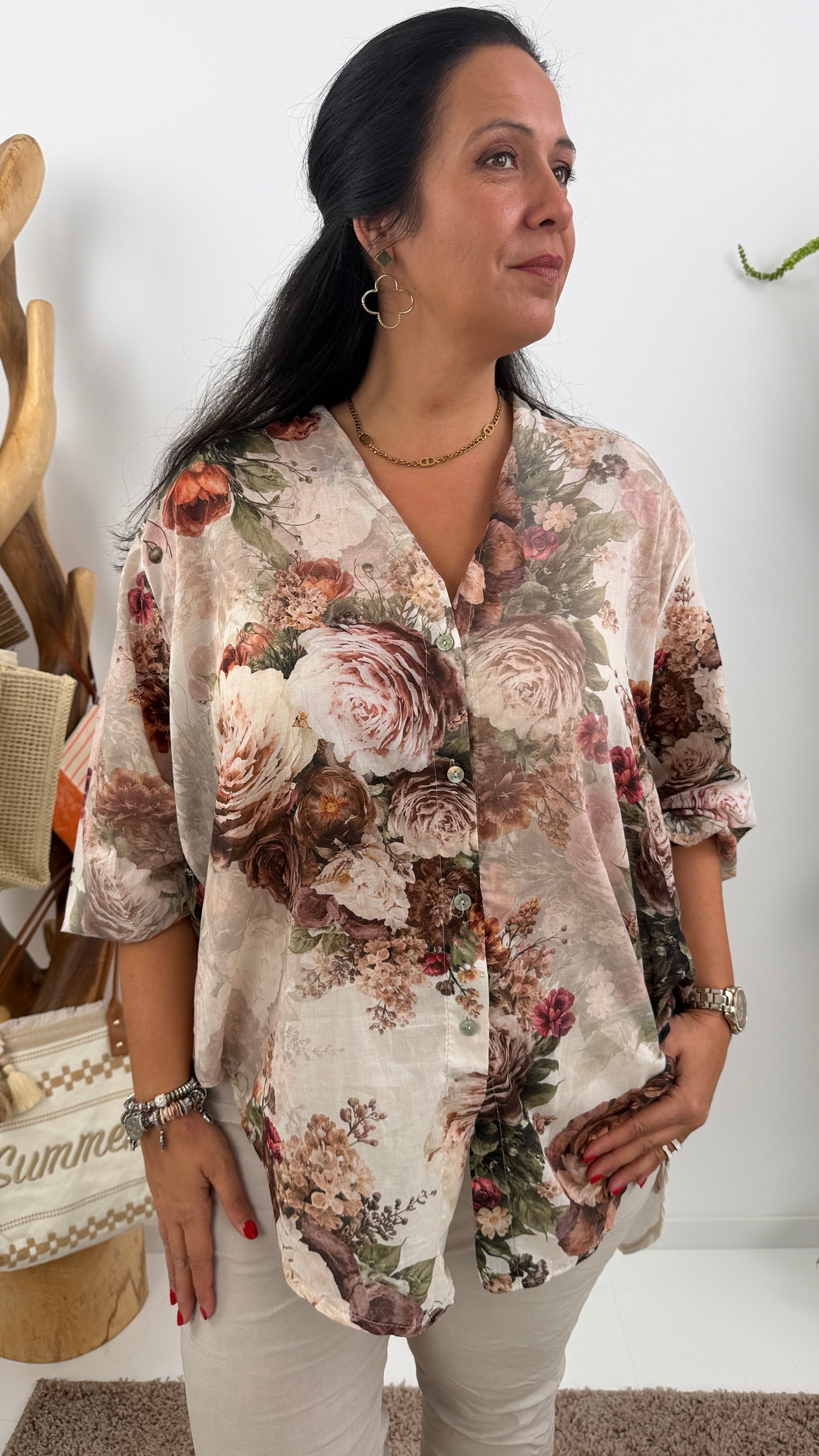 Leichte Bluse mit Blumenprint
