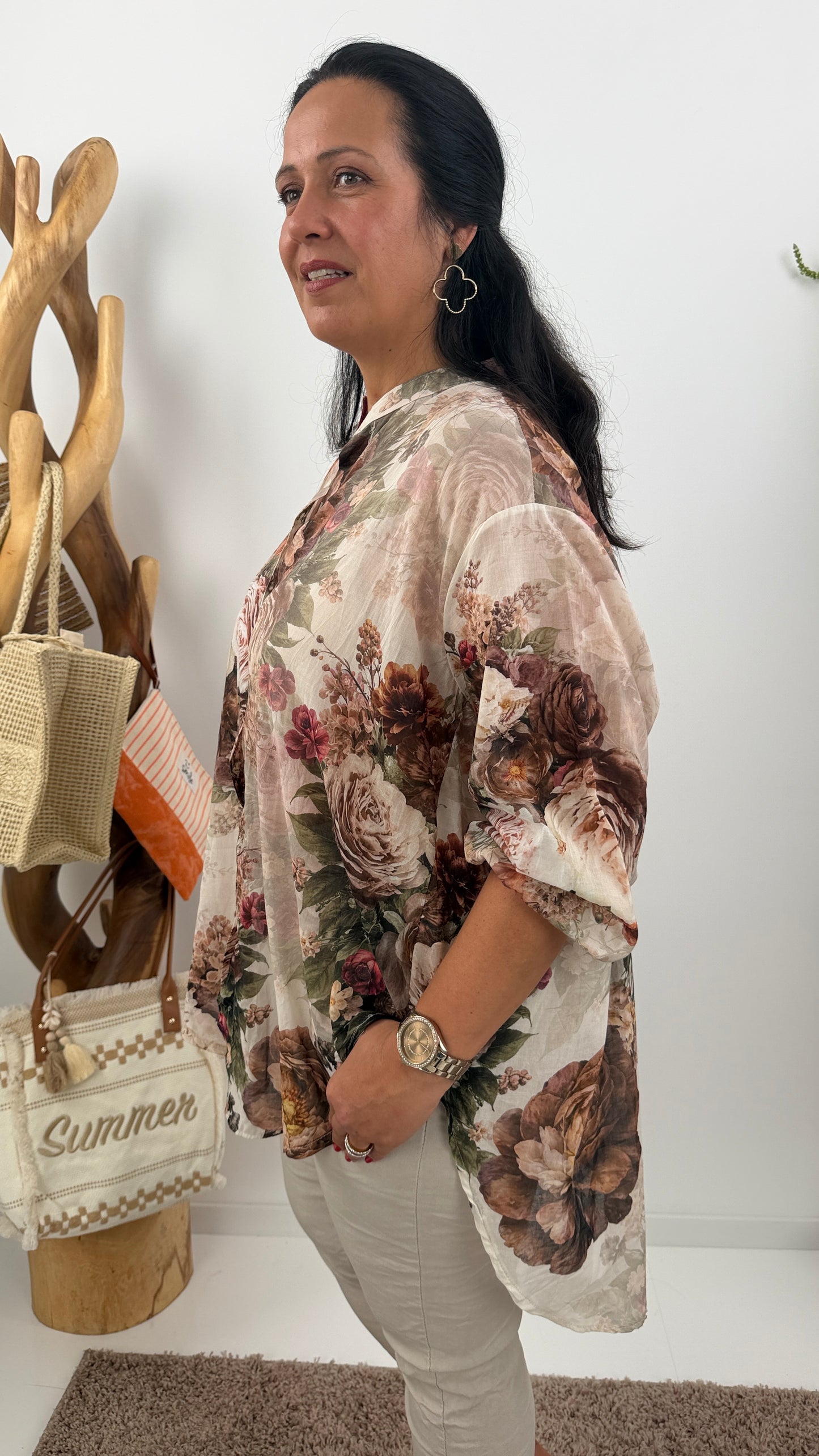 Leichte Bluse mit Blumenprint