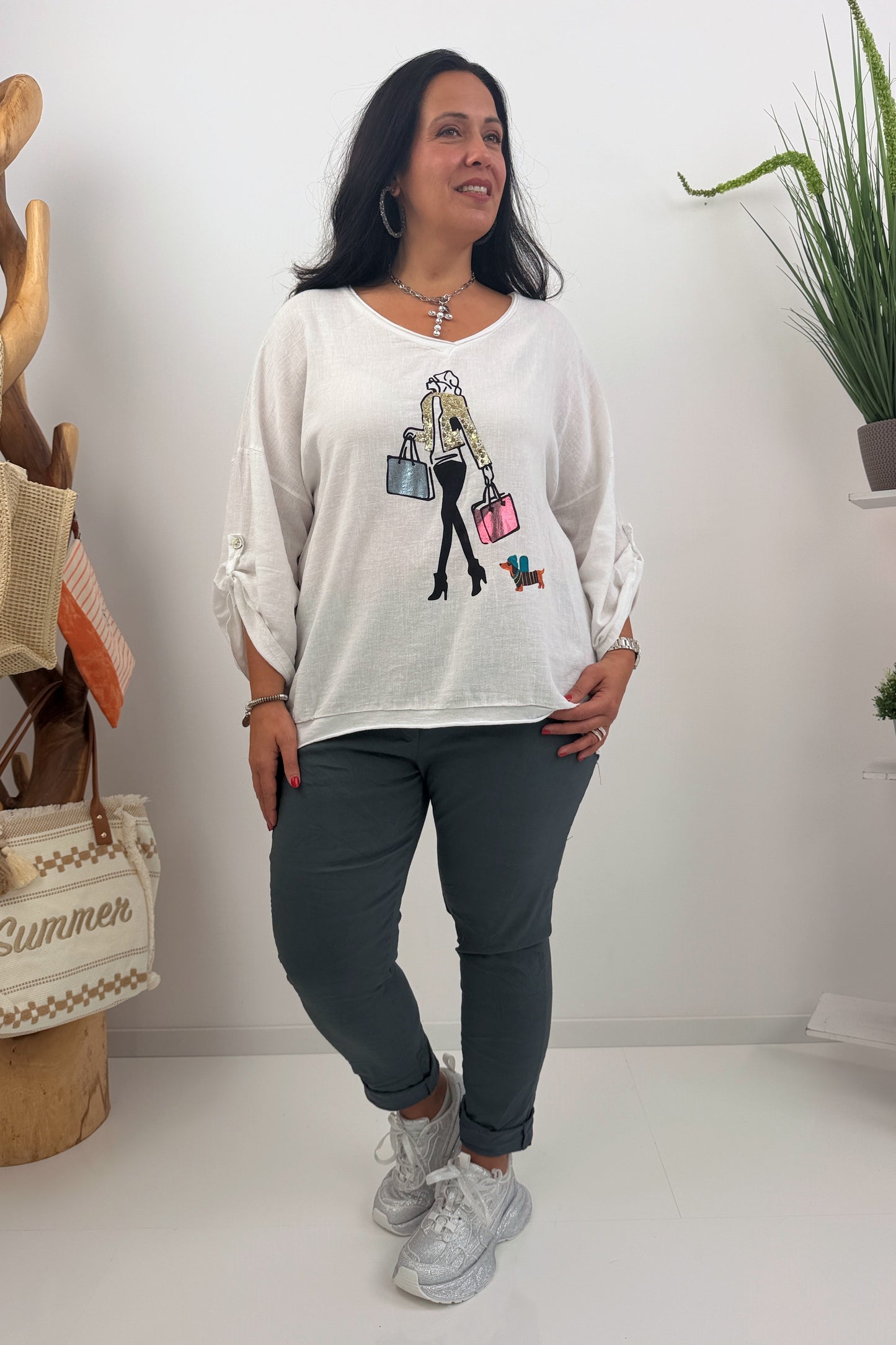 Stylische Joggpant in modernem Grey (42-46)