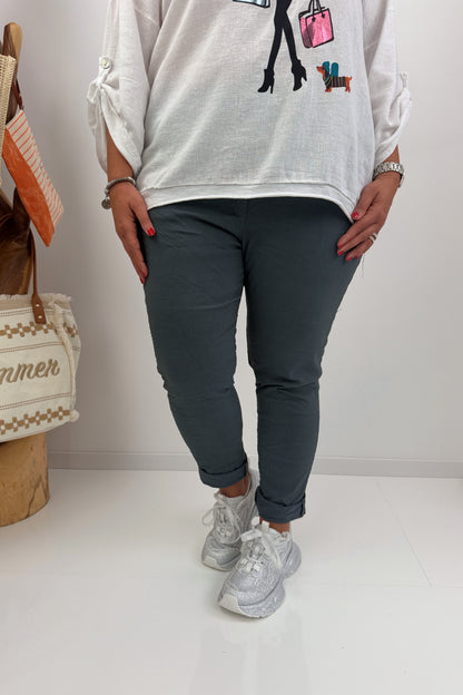 Stylische Joggpant in modernem Grey (42-46)