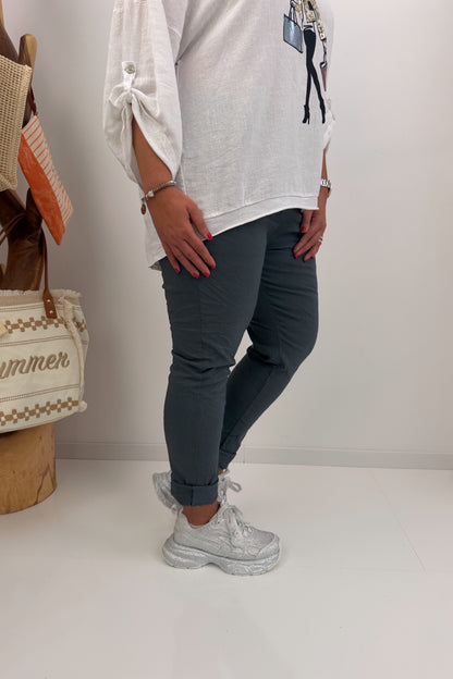 Stylische Joggpant in modernem Grey (42-46)