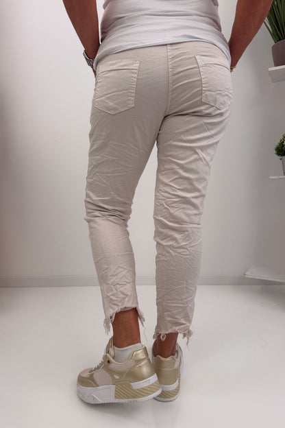 Stylische Joggpant in Beige (38-42)