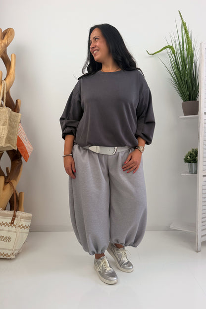 Lässiges Sweatshirt in Grau (38-42)