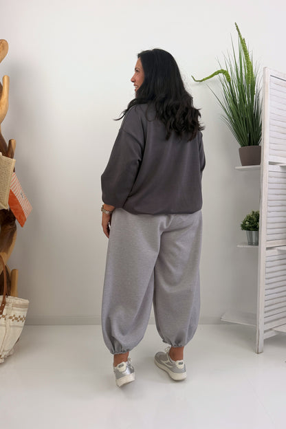 Lässiges Sweatshirt in Grau (38-42)