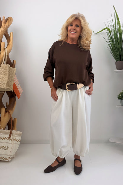Lässiges Sweatshirt in Chocolate (38-42)