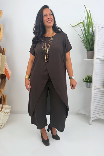 Eleganter 2-teiliger Anzug in Chocolate (40-44)