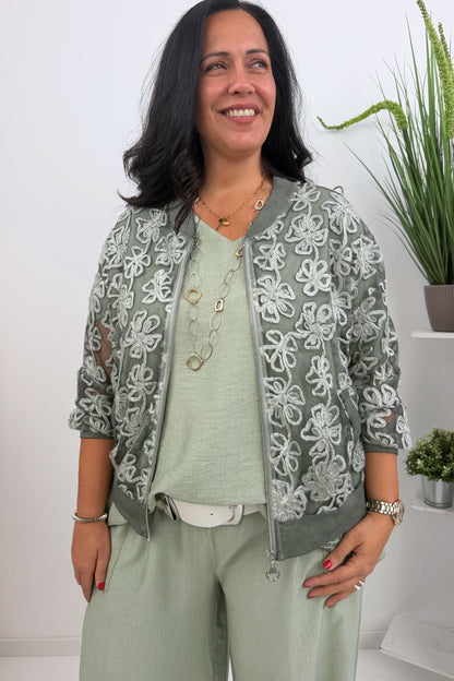 Moderner Blouson in Khaki (38-44)