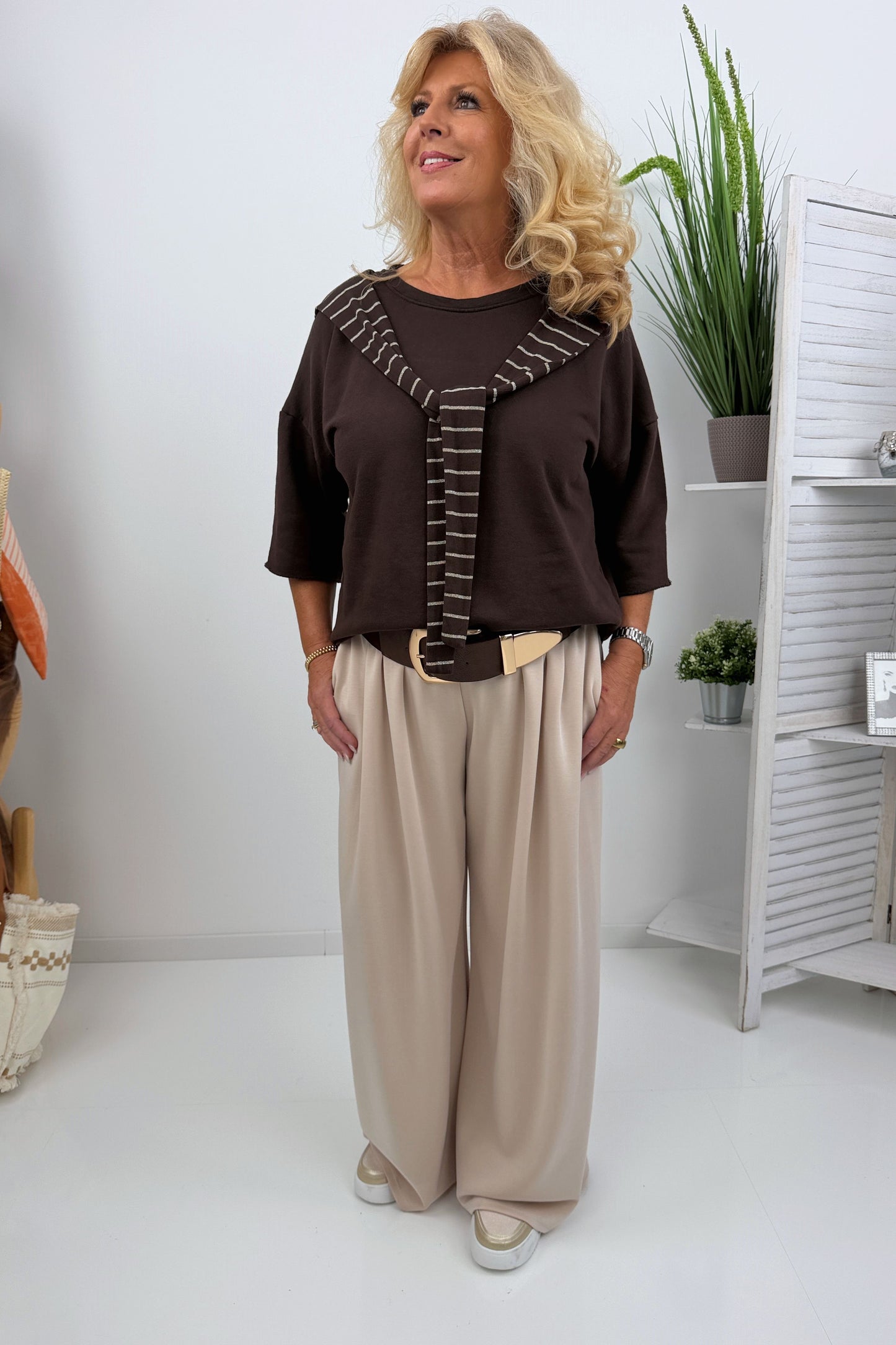 Lässiges Sweatshirt in Chocolate (38-42/44)