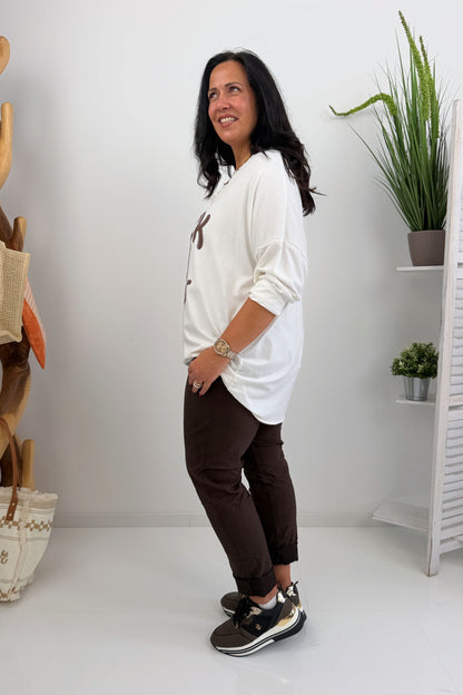 Modernes Shirt in Off-White (40-46)
