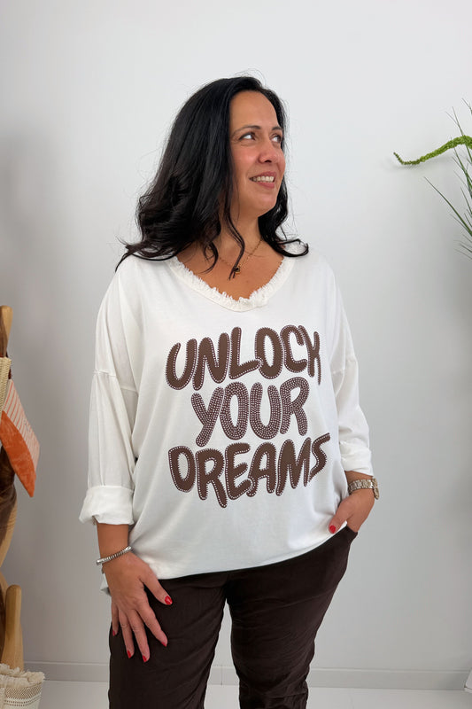 Modernes Shirt in Off-White (40-46)