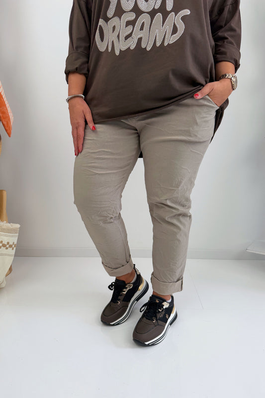 Bequeme Joggpant in Taupe (40-46)