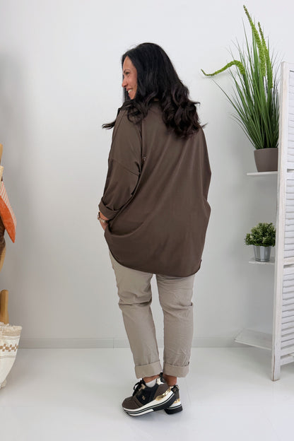 Bequeme Joggpant in Taupe (40-46)