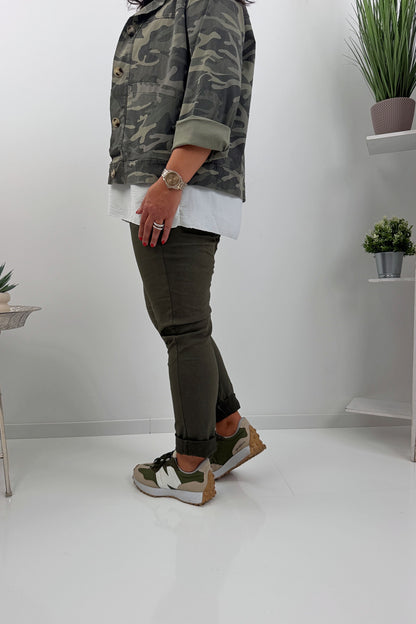 Bequeme Joggpant in modernem Khaki (42-46)