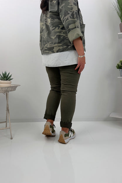 Bequeme Joggpant in modernem Khaki (42-46)