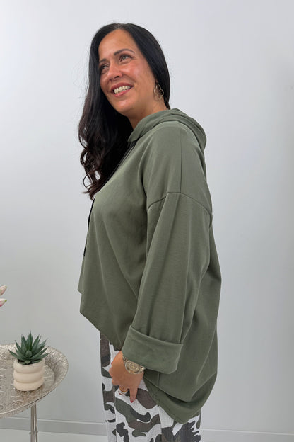Stilvolles Sweatshirt in Military Green (42-46)