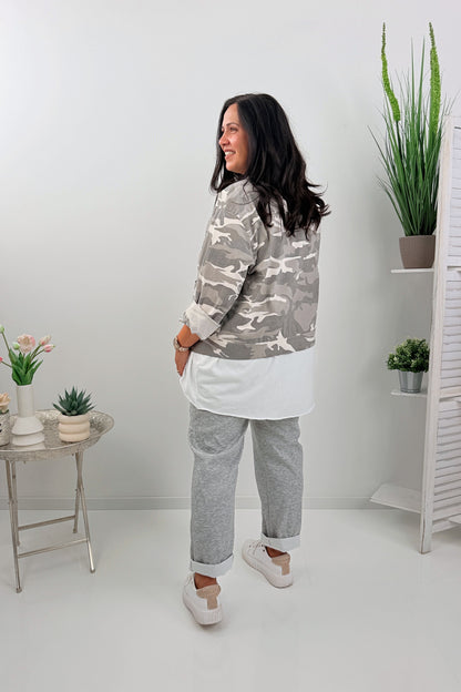 Bequeme Joggpant in Hellgrau (42-46)