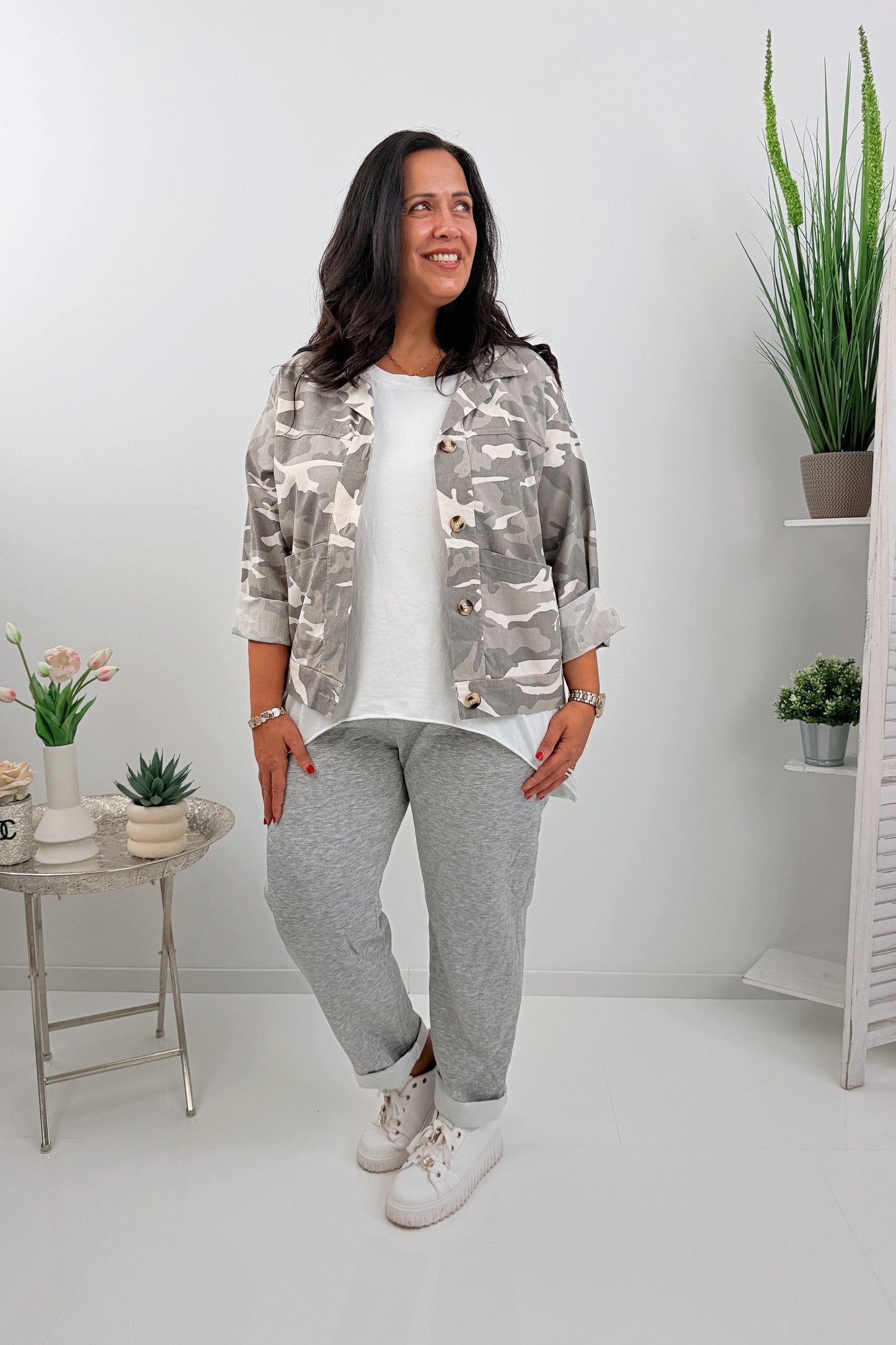 Bequeme Joggpant in Hellgrau (42-46)