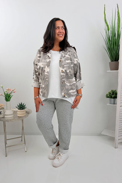 Bequeme Joggpant in Hellgrau (42-46)