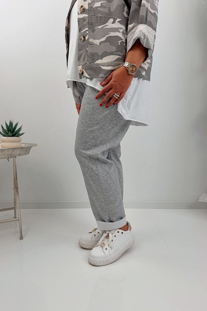 Bequeme Joggpant in Hellgrau (42-46)