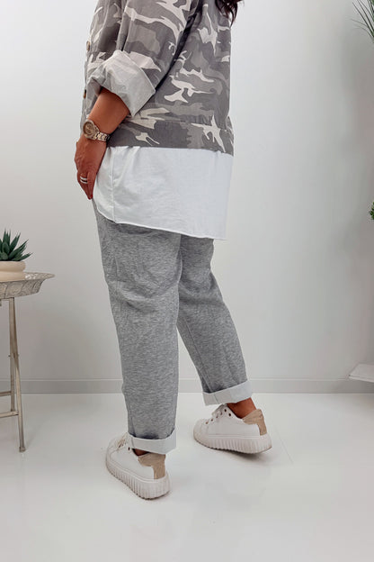 Bequeme Joggpant in Hellgrau (42-46)