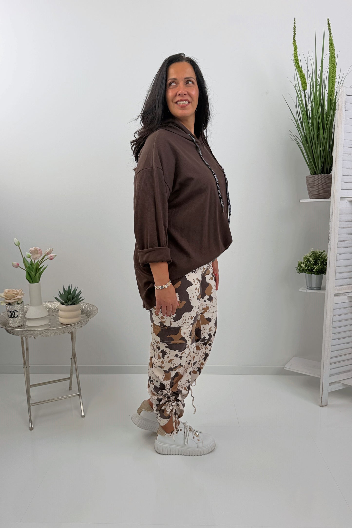 Elegante Hose in der stilvollen Farbe Chocolate-Cognac (42-46)