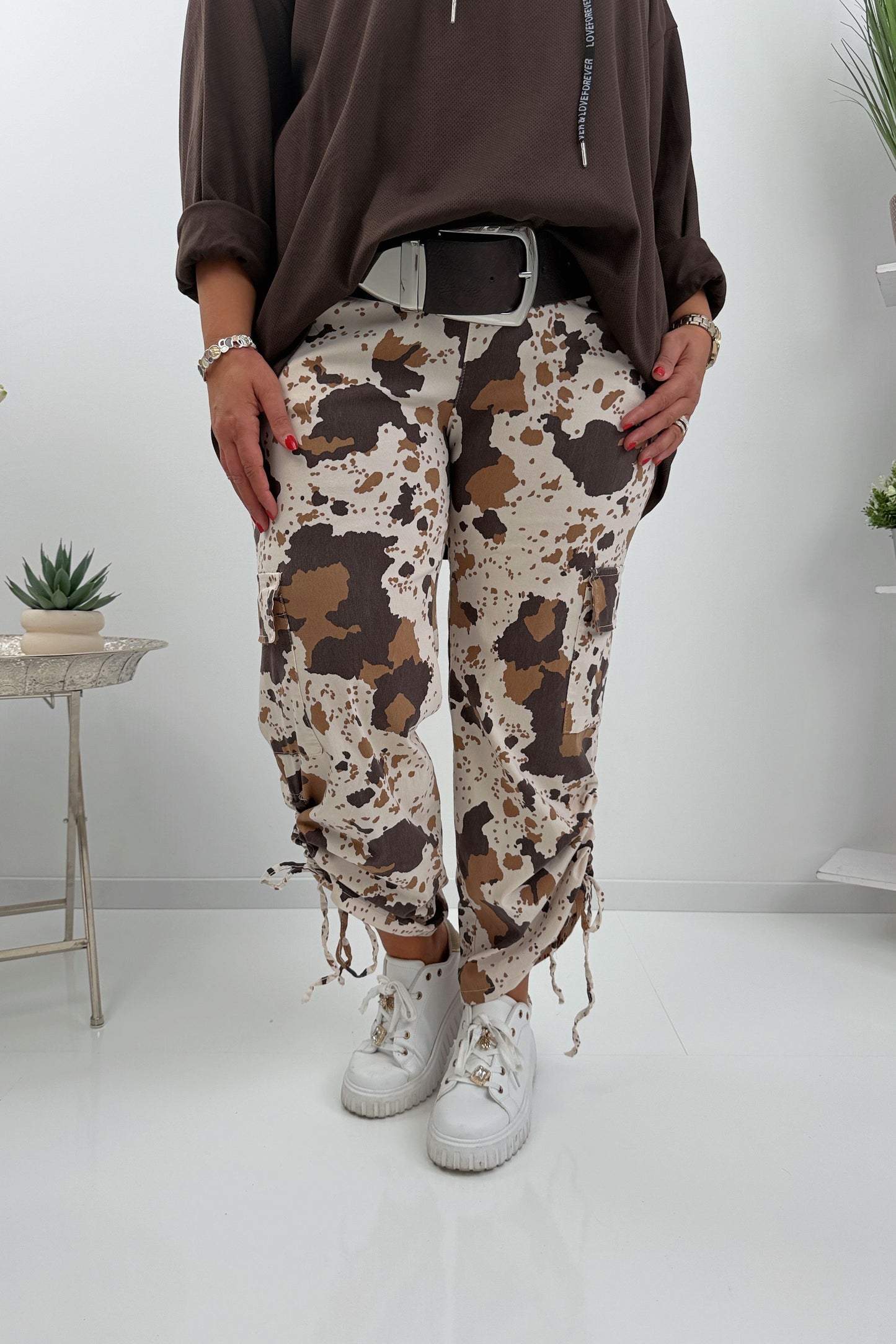 Elegante Hose in der stilvollen Farbe Chocolate-Cognac (42-46)