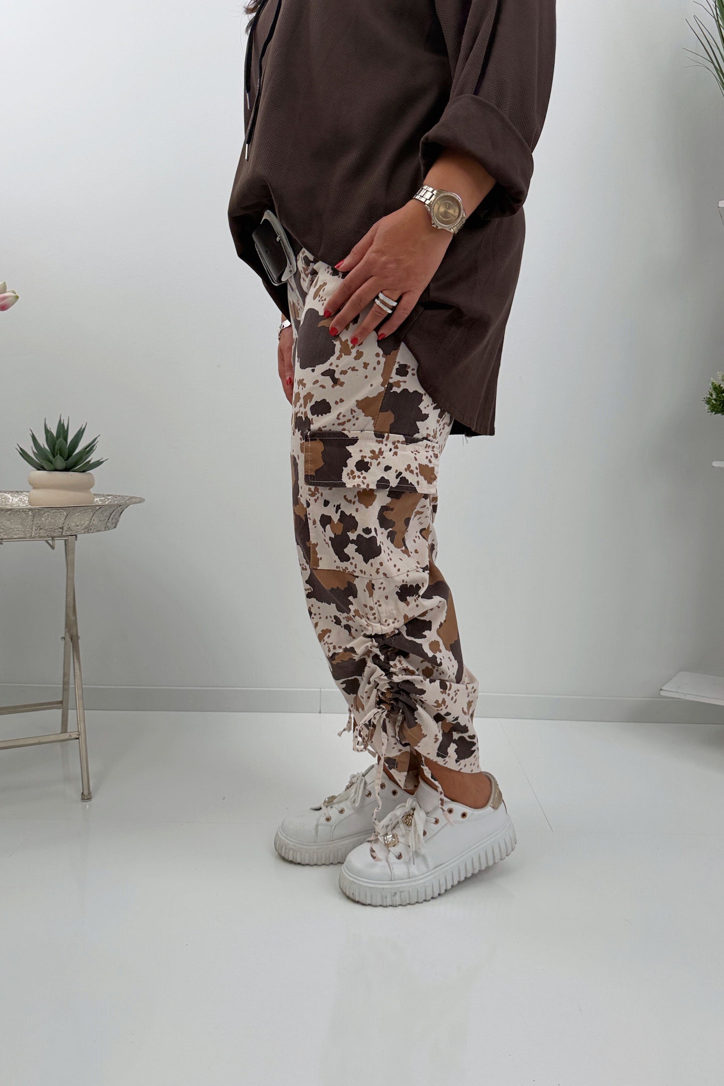 Elegante Hose in der stilvollen Farbe Chocolate-Cognac (42-46)