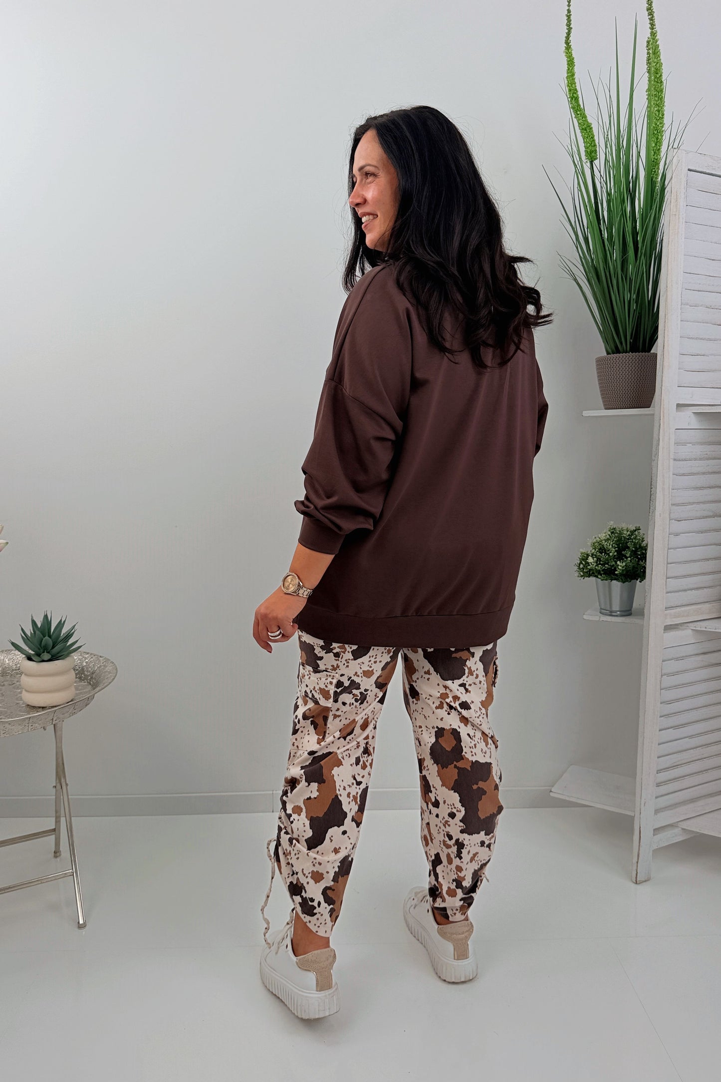 Elegantes Shirt in Chocolate (40-44)