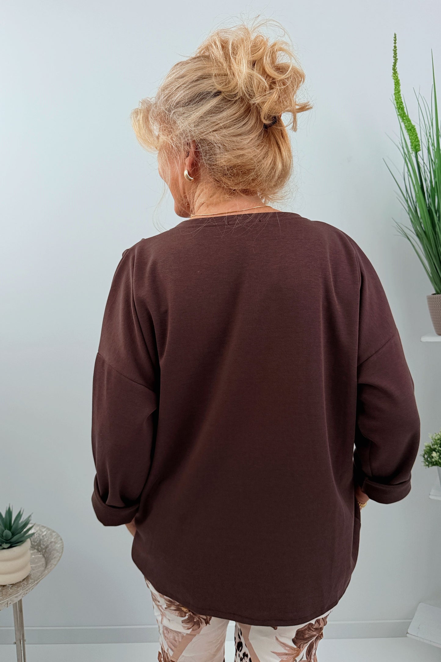 Lässiges Sweatshirt in Chocolate (38-44)