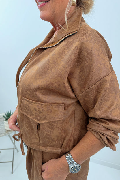 Stilvolle Jacke in der Farbe Cognac (38-44)