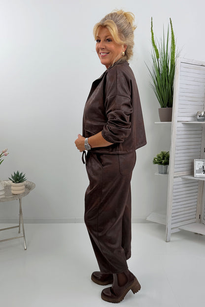 Stilvolle elegante Hose in Chocolate (38-42)