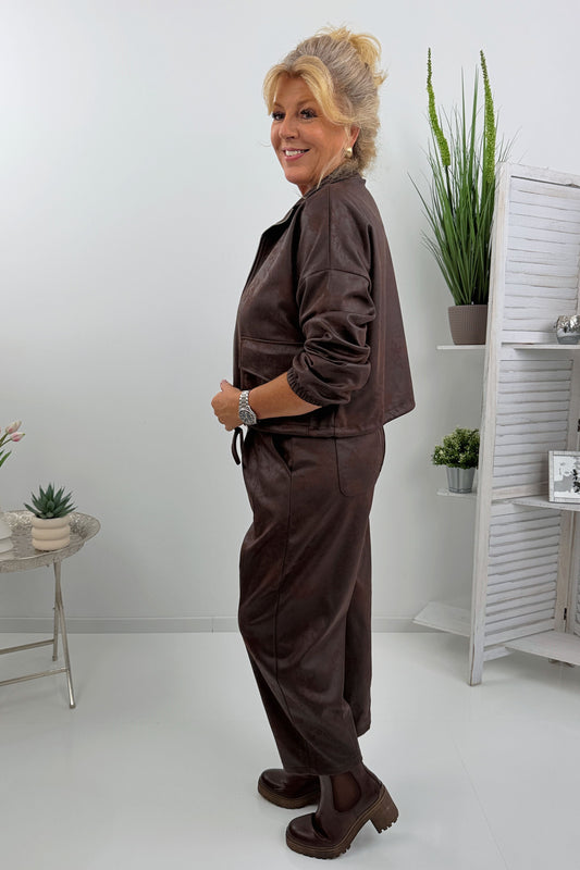 Stilvolle elegante Hose in Chocolate (38-42)