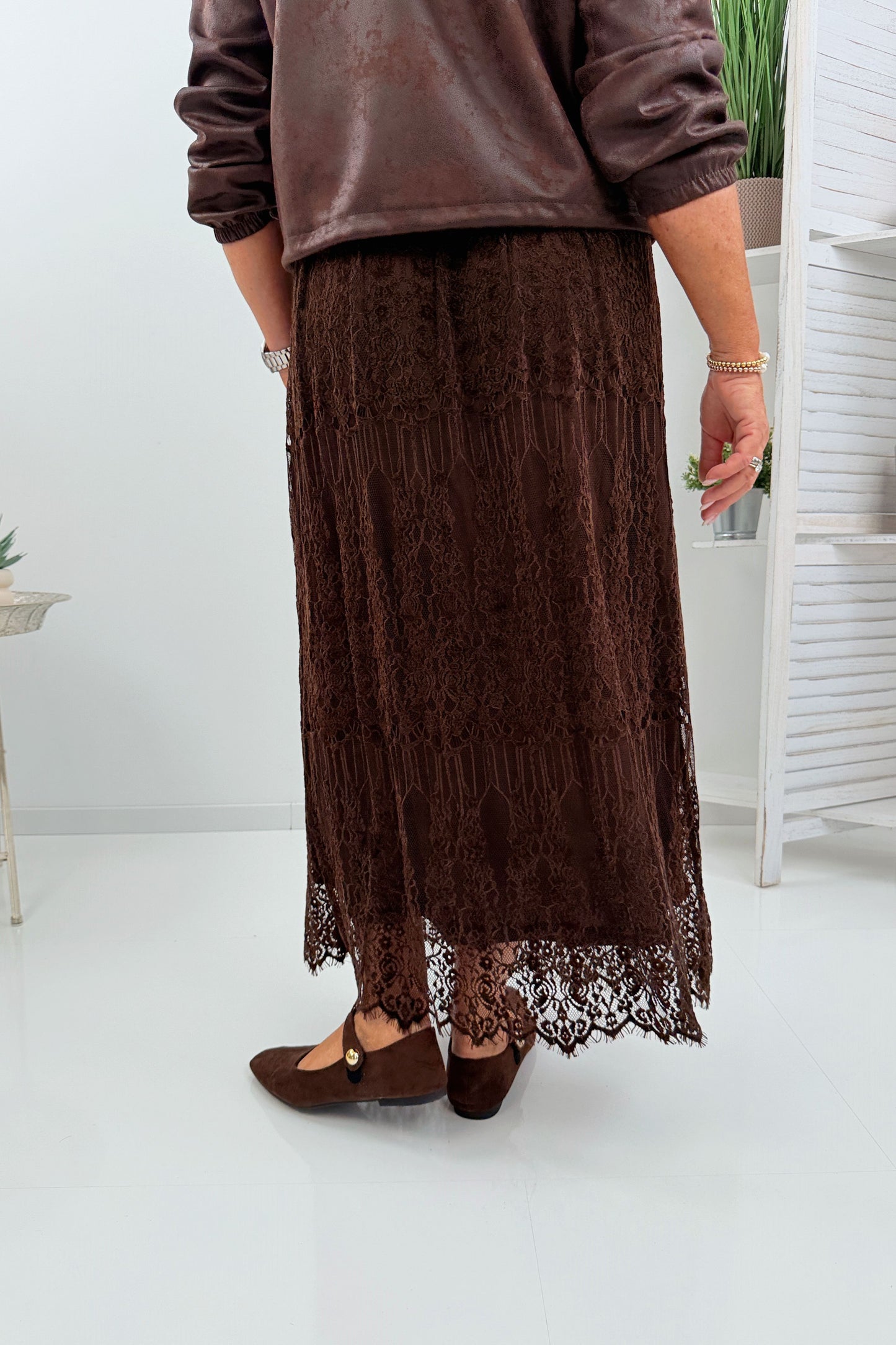 Eleganter Rock in Schoko (38-42)