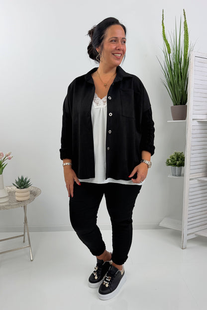 Elegantes Hemd in klassischem Schwarz (42-46)