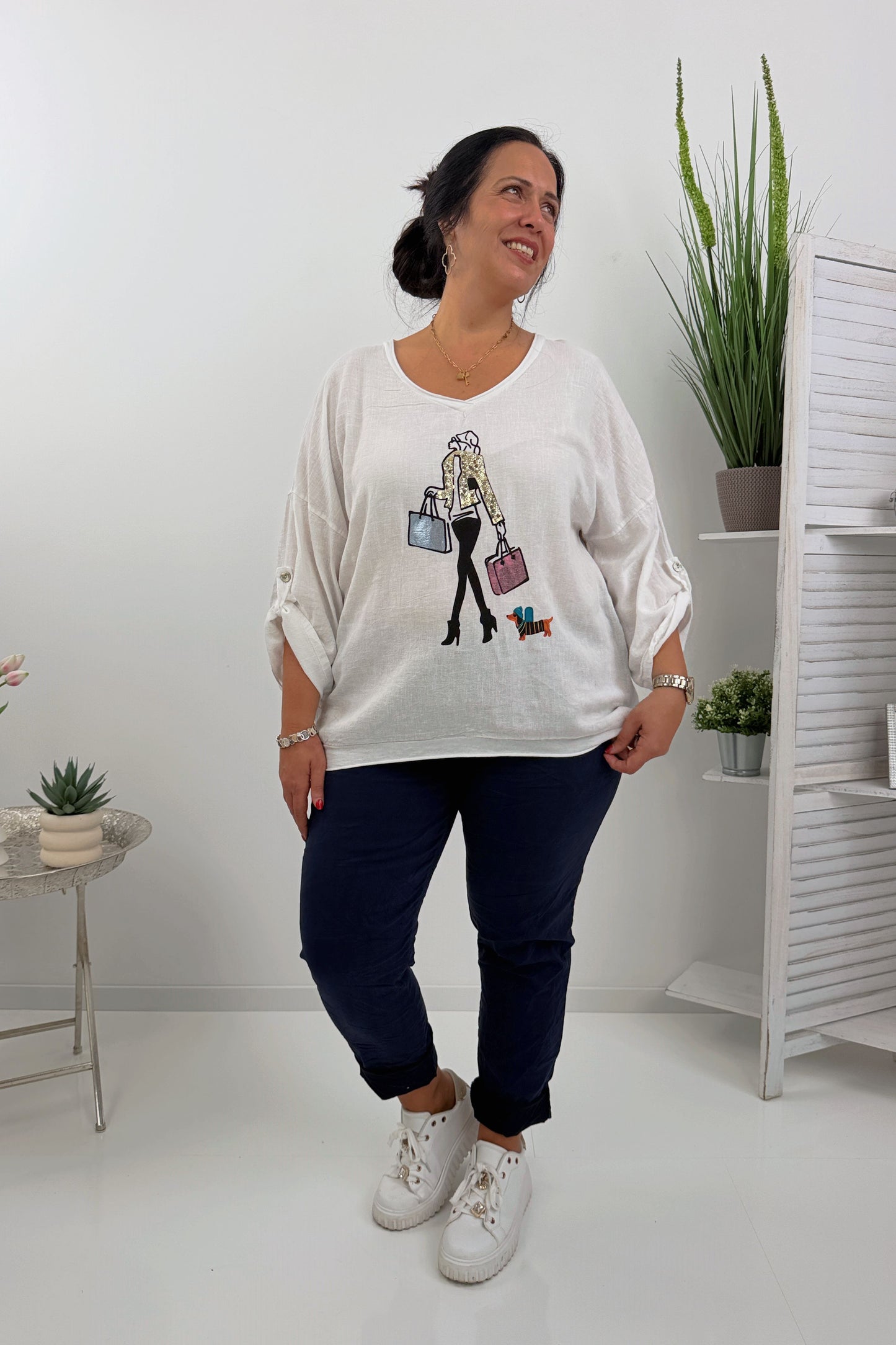 Klassische Joggpant in Marine (42-46/48)