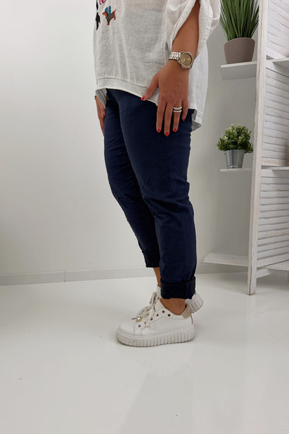 Klassische Joggpant in Marine (42-46/48)