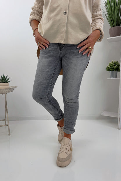 Modische Jeans in Grey Stone Wash (S,M,L,XL)