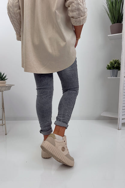 Modische Jeans in Grey Stone Wash (S,M,L,XL)