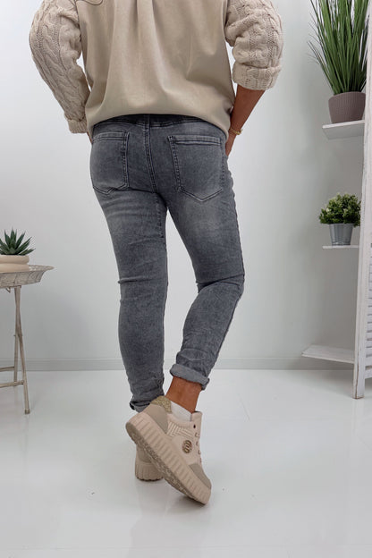 Modische Jeans in Grey Stone Wash (S,M,L,XL)