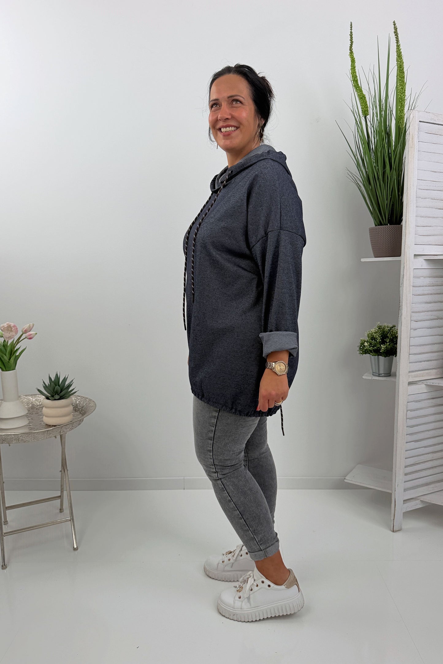 Lässiges Sweatshirt in  Marine (42-46)