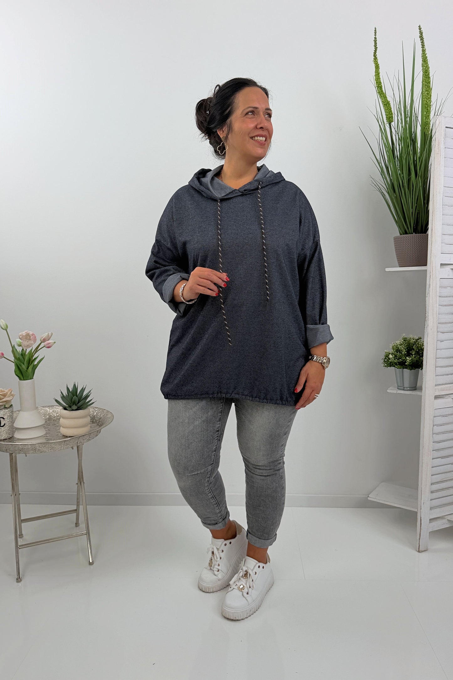 Lässiges Sweatshirt in  Marine (42-46)