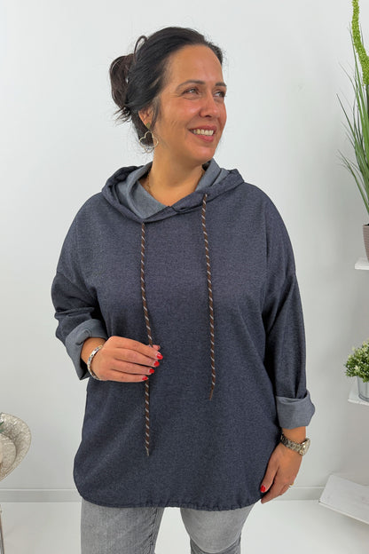 Lässiges Sweatshirt in  Marine (42-46)