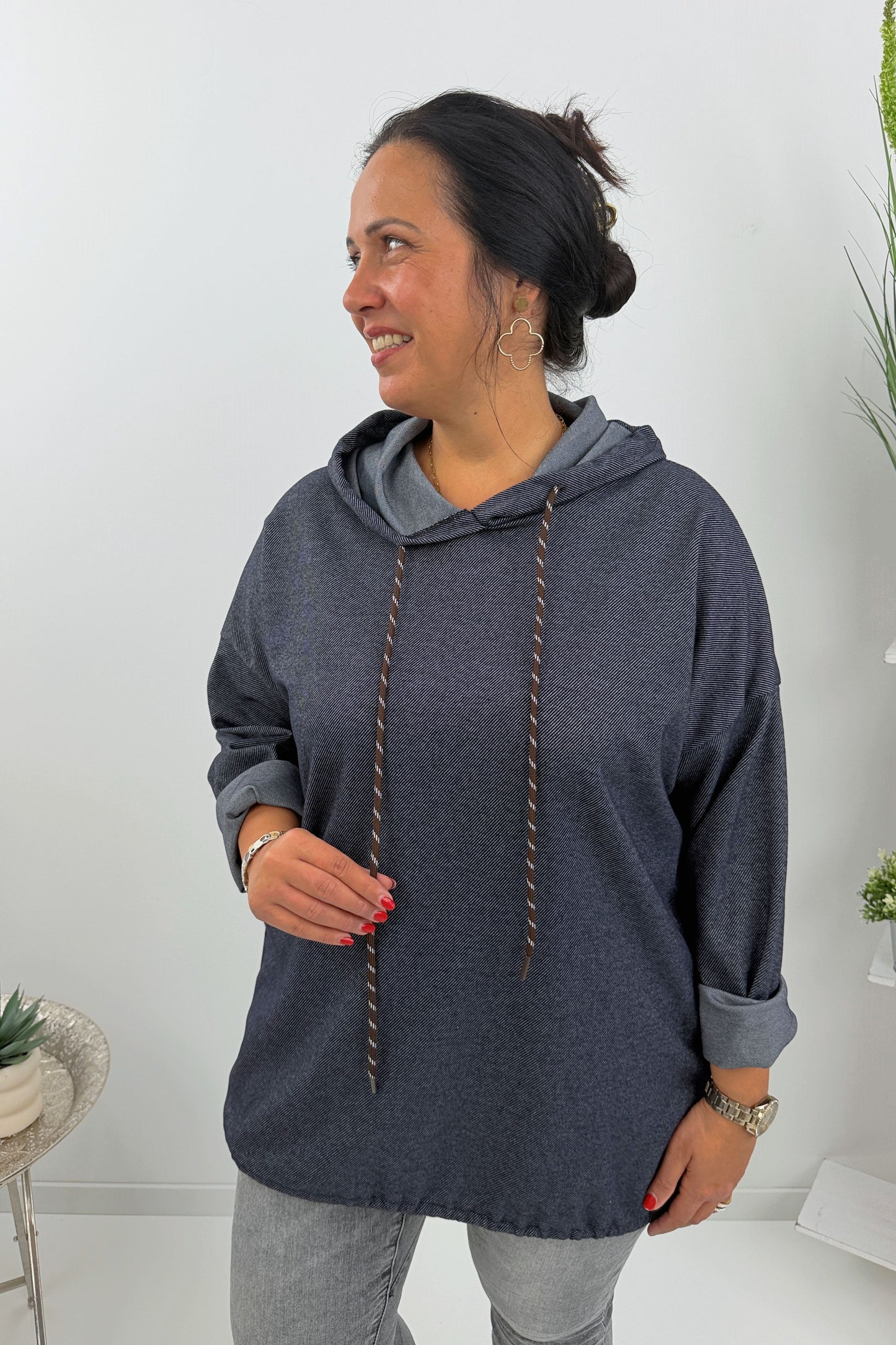 Lässiges Sweatshirt in  Marine (42-46)